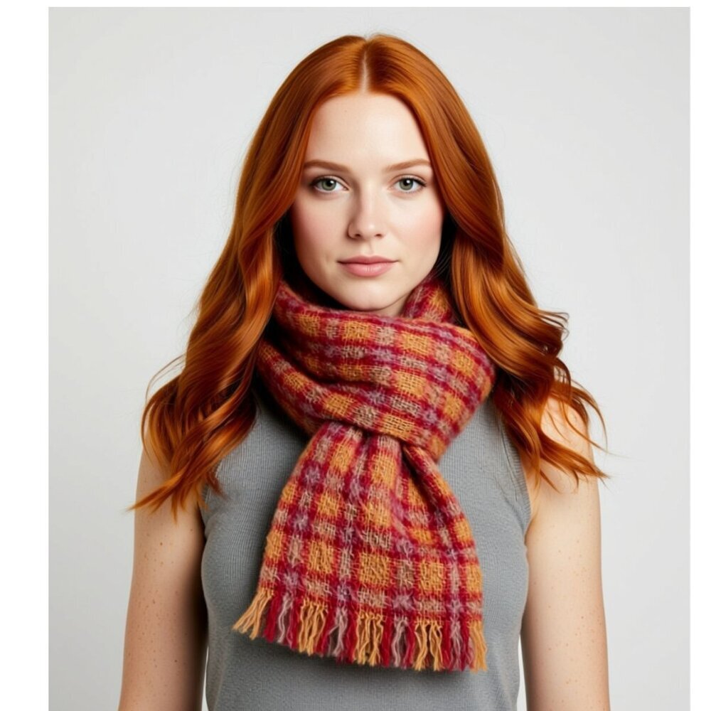 Vintage I. Magnin women's scarf  70% mohair - 30% New Wool